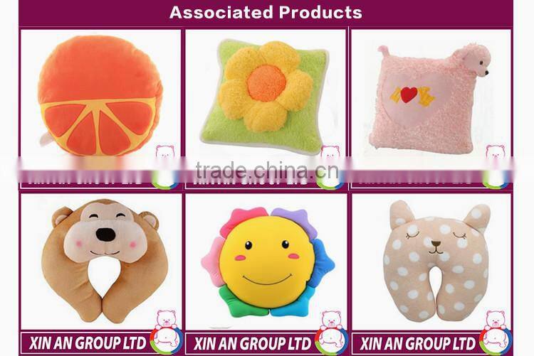 TRAVEL PILLOW CUSHION RED MONKEY SHAPED SOFT TOY