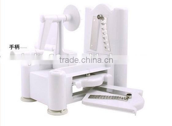 Multifunctional 3 in 1Tri Blade Plastic Spiral Vegetable Slicer