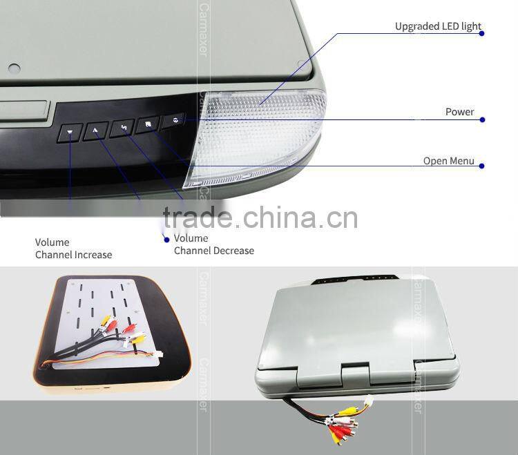 Digital screen 15.6 inch roof mount bus monitor supported USB/SD/TV/IR/FM/Wireless game