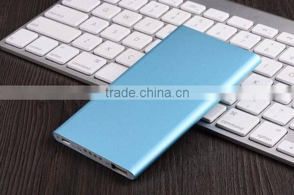 AWC372 Aluminium 5300mAh portable panel power bank slim power bank for phone
