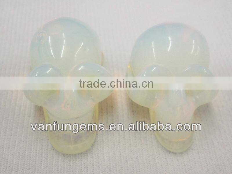 Wholesale Gemstone Synthetic Opal Carving Skull