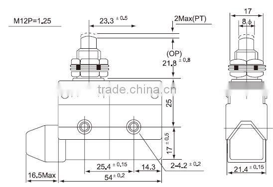 CNTD 2016 New Products CZ Type Mini Micro Switch With Bear Hitting