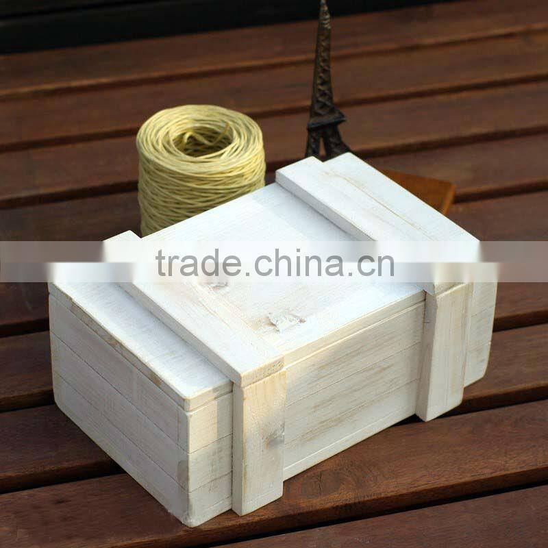 multiple shabby chic wooden storage box with covver