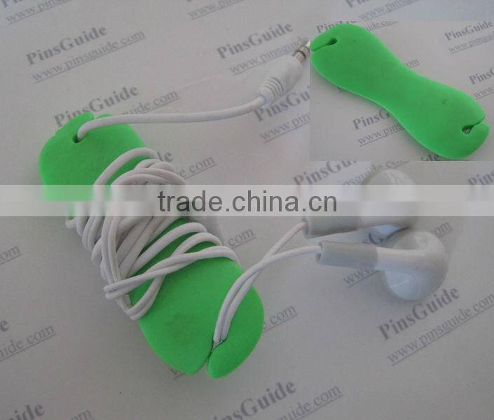 2014 customised high quality and eco-friendly pvc rubber phone cable winder holder