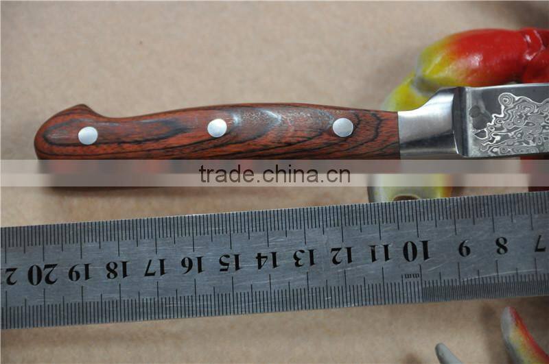 Damascus bowie combat hunting knife FLDL-WG0012