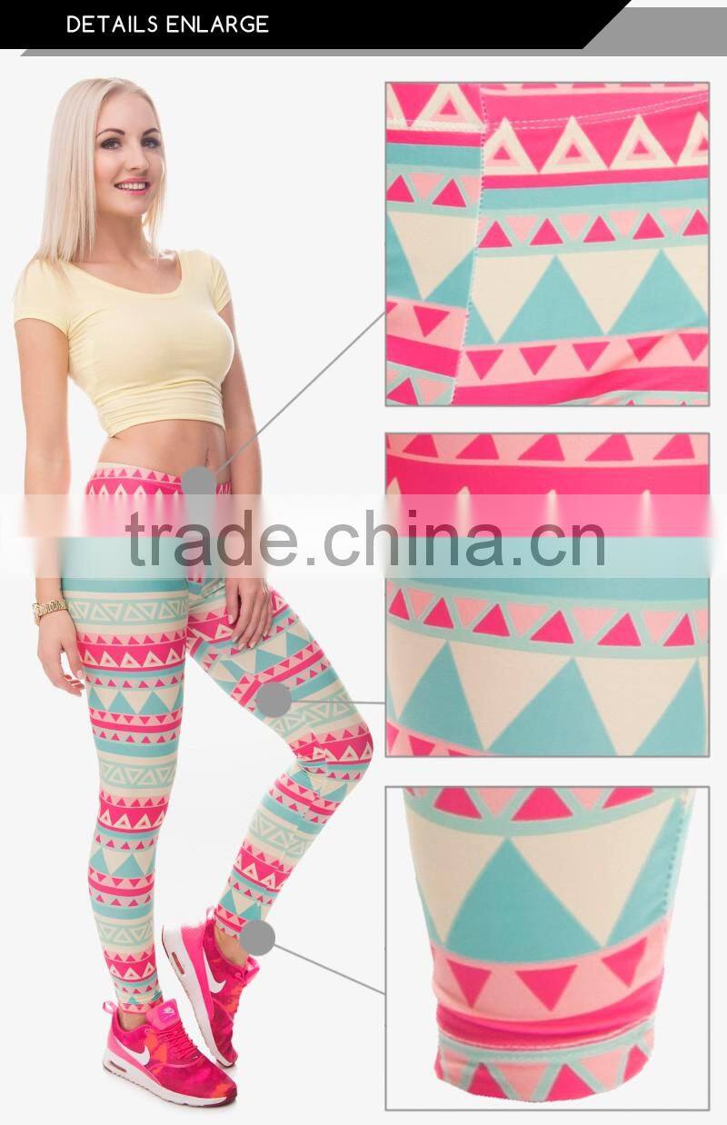 New Arrival 3D Printed Color Women leggings Aztec Green leggins woman