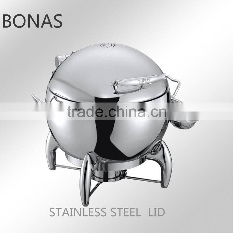 Round buffet induction soup station set W/Glass window lid W/11L bain marie