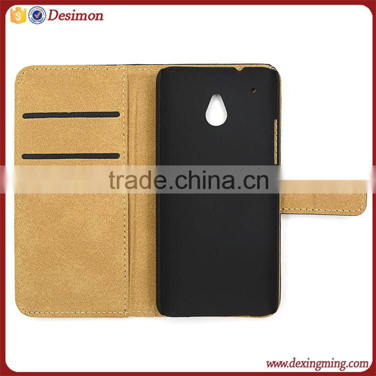 OEM Flip real Leather cell phone case for htc m4