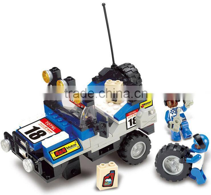 bd-7530131 building block set Plastic intelligent building block off-road car 154pcs