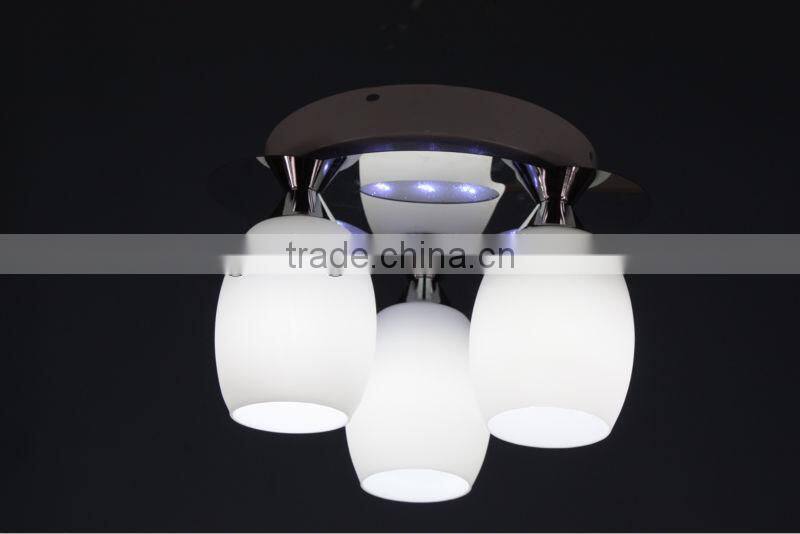 opal 3 glass ceiling lamp with led