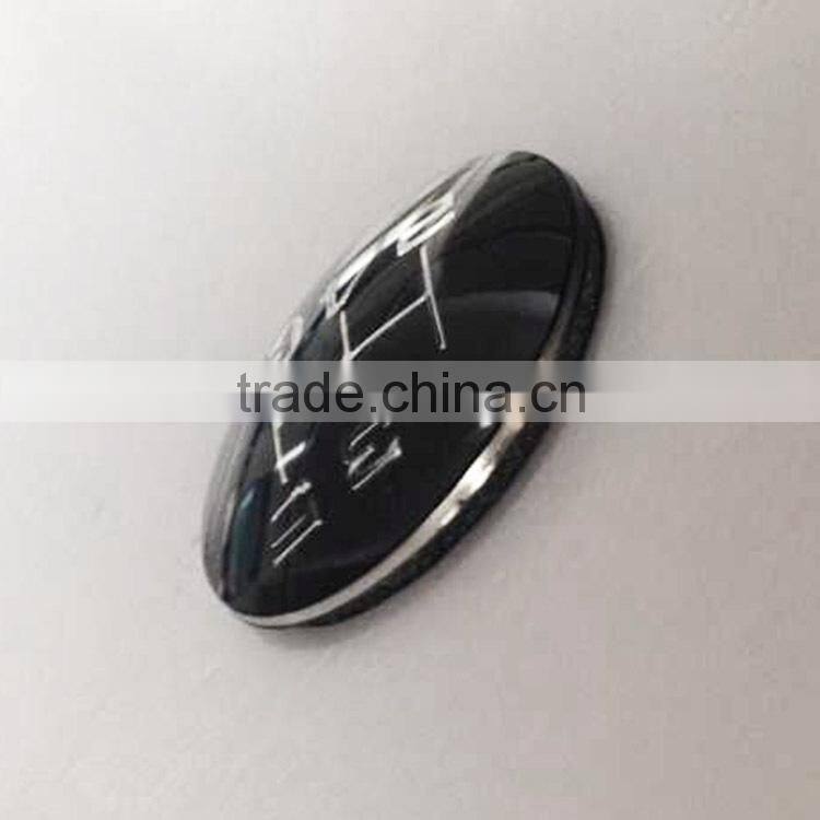 custom 3d acrylic chrome car round logo bumper sticker badge