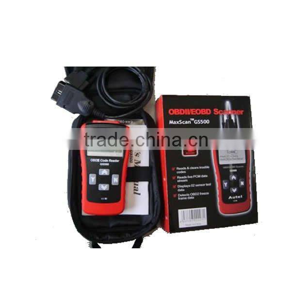 Free shipping Autel Auto Code Reader GS500 OBD2 Scanner obd ii Diagnostic Trouble Code Reader autel maxscan gs500