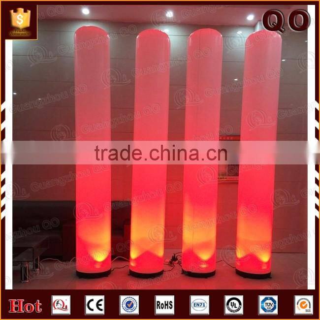 Color changing pillar inflatable tube with led for party and festival