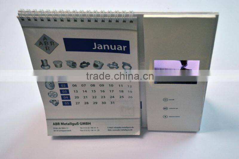 4.3 inch video calendar for advertising event