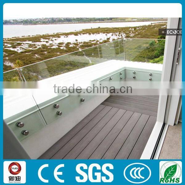 exterior frameless tempered glass balcony railing glass railing fittings