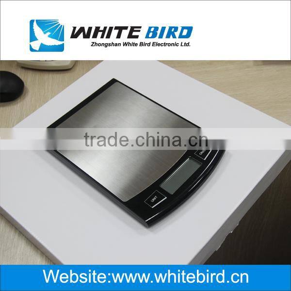 Stainless steel plate electronic digital kitchen scale 5kg