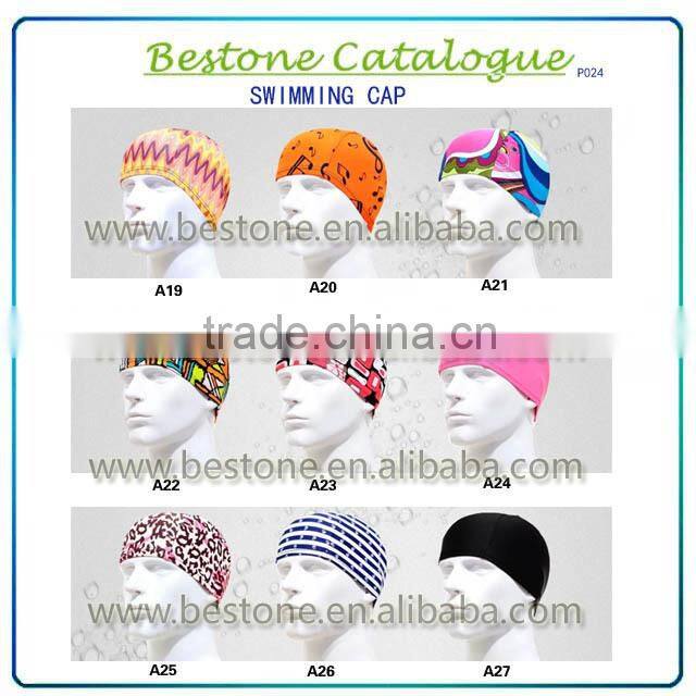 Seamless adult racer dome swimming cap, custom training water sports round swim cap