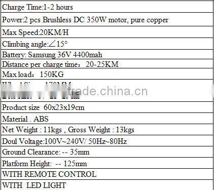 2015 new 20KM/H 1-2 hours charge time Two wheel bluetooth OEM electric scooter / adults self balancing electric scooter
