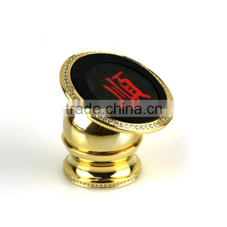 2016 China new product real gold plating cae mobile holder with diamond