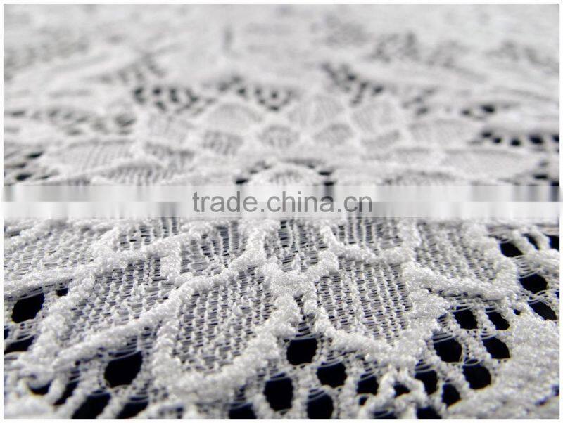 Chrysanthemum flower elastic bright fabric manufactur selling spandex nylon lace fabric wholesale K-166