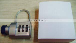 Fashion designs high quallity bottle shaped cable padlocks