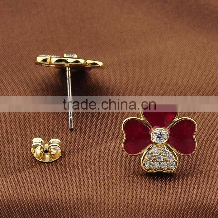 Best Selling Products In America Red Clover Necklace Sets For Women