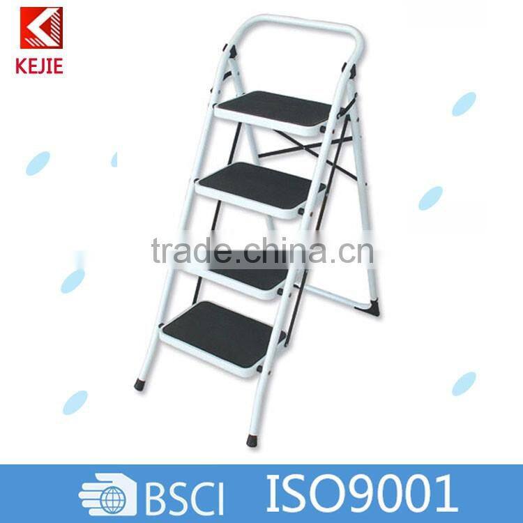 two step wall supported ladder display shelf