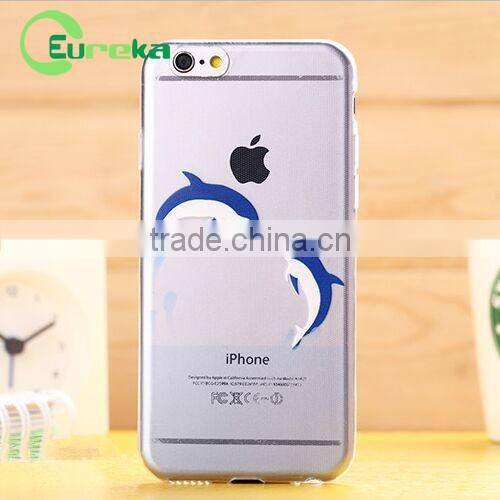 Popular cute design transparent tpu printable cell phone case for IPhone 6/4.7''