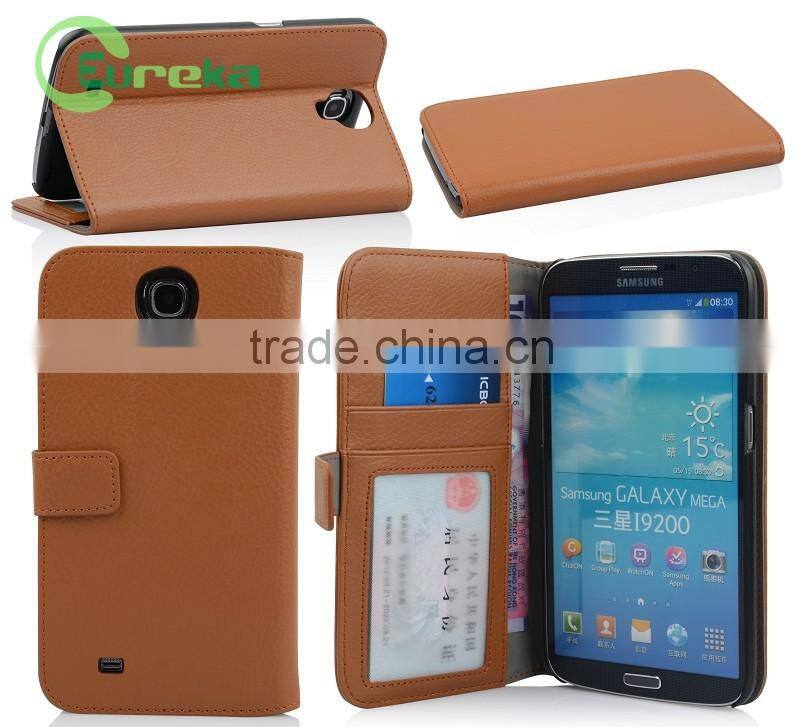 High quality book style soft pu leather cover for Samsung I9200