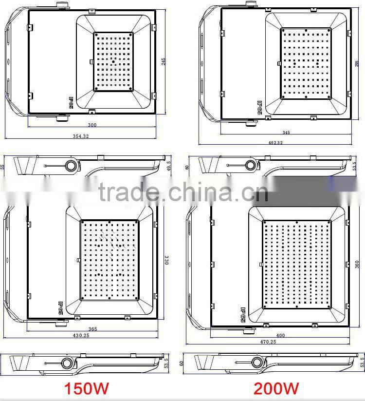 SMD LED Flood Lamps Lighting 100W IP65 of high pressure sodium replacement UL Listed Meanwell Driver