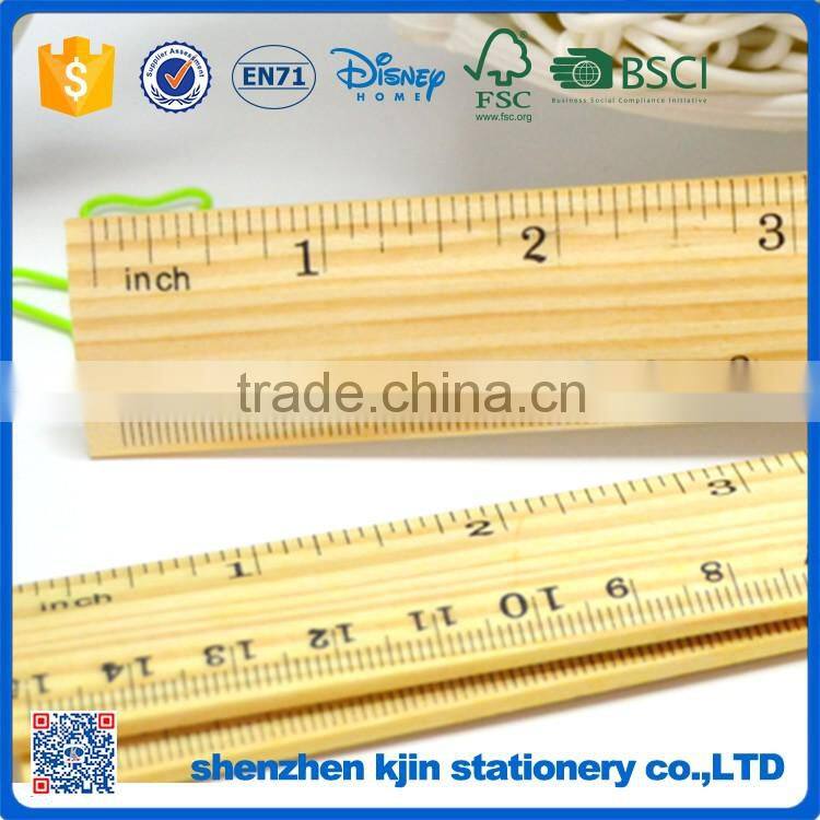 2016 promotional customer oem 15cm/6inch straight wooden ruler