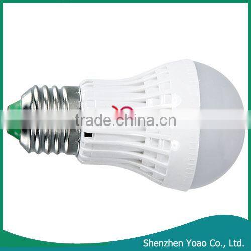 E27 3W 270LM 6050-6700K White Light Eco-friendly Plastic LED Light Bulb