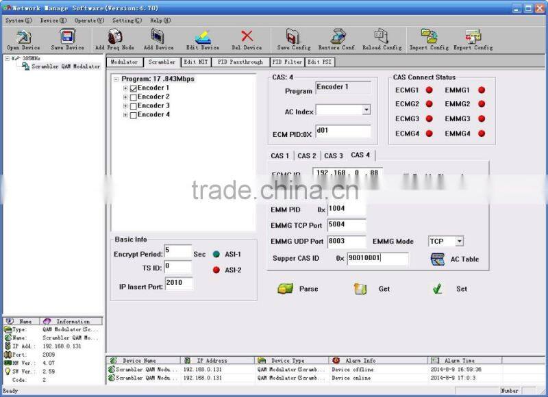 SC-3102 Scrambler Modulator (ASI in and DVB-C RF out)