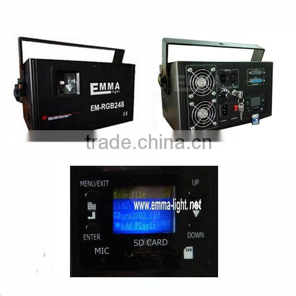Free shipping 2w laser rgb full color 2.5w rgb laser Animation Laser Show DJ Light DMX / ILDA signal