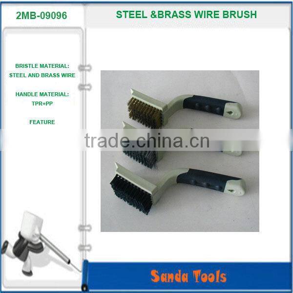 3 pcs Two-colour Flexible Rubbery Handle Brush