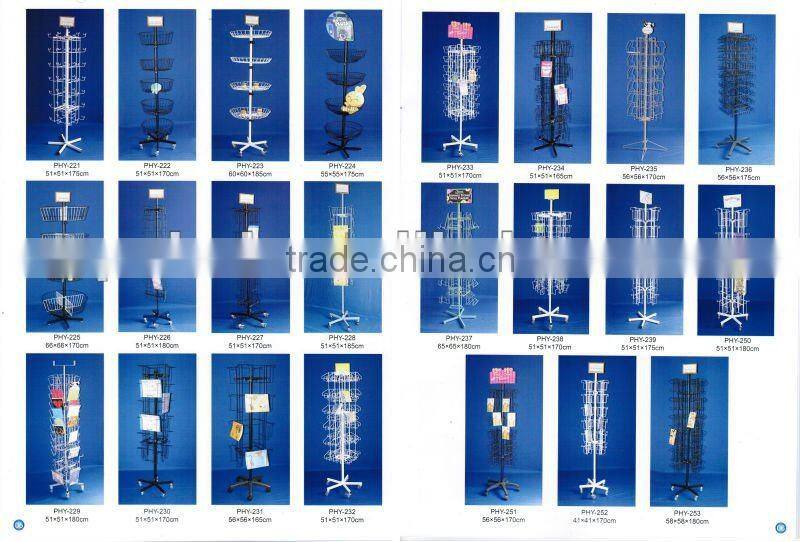 metal counter spinning pegboard rack with SGS certificate