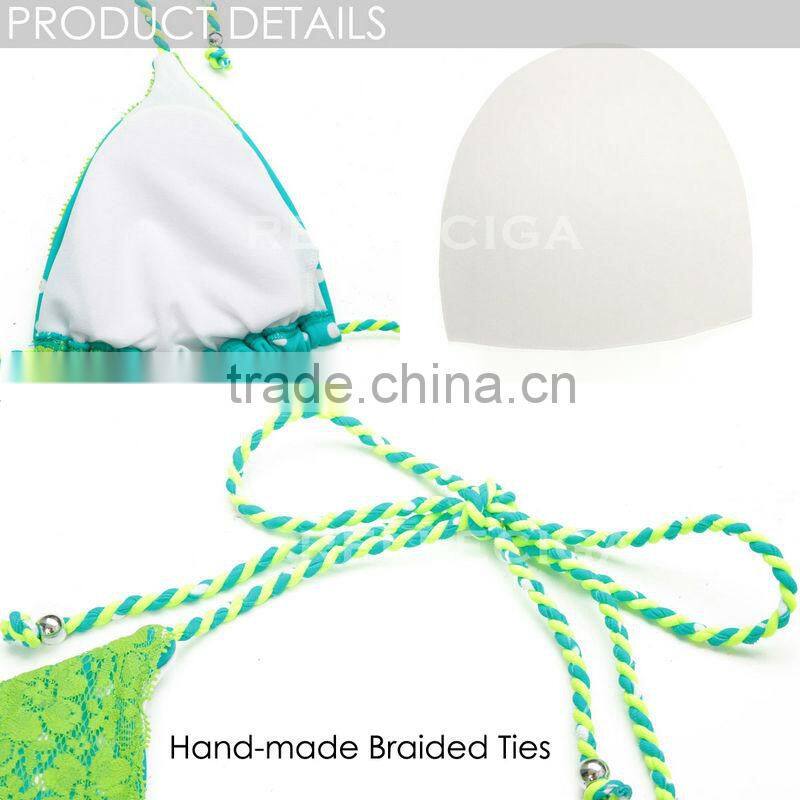 RELLECIGA 2014 New Lace Triangle Teen Bikini Swimwear with Brazilian Cut Scrunch Butt