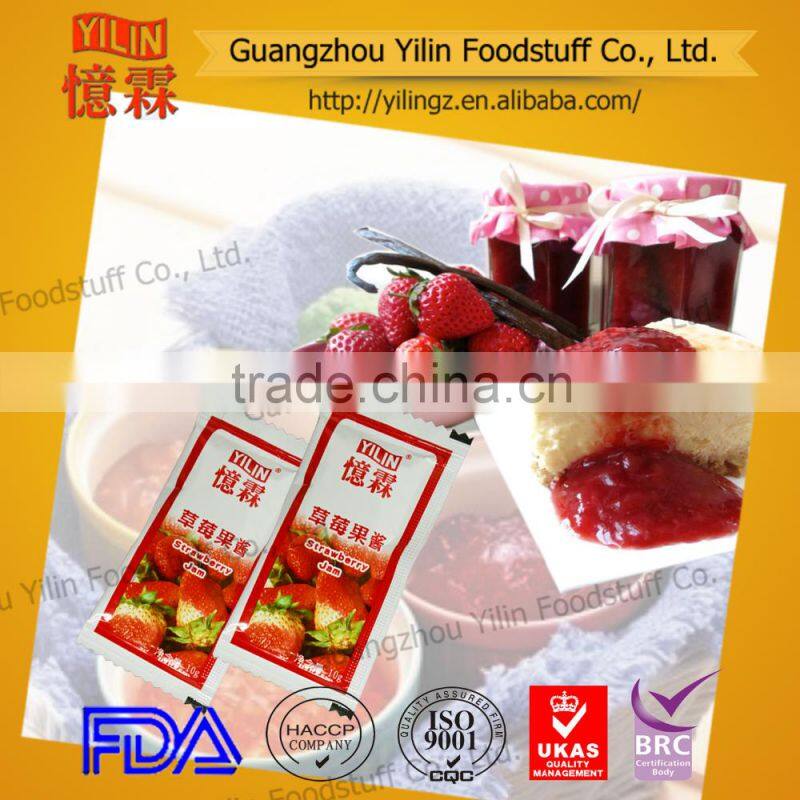 10g small sachet natural Strawberry Jam for European market