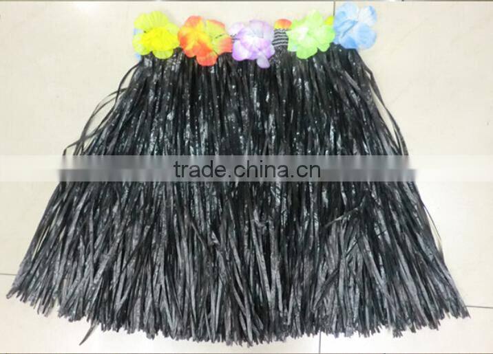 High quality plastic handmade cheap custom Hawaii grass skirt for party decoration