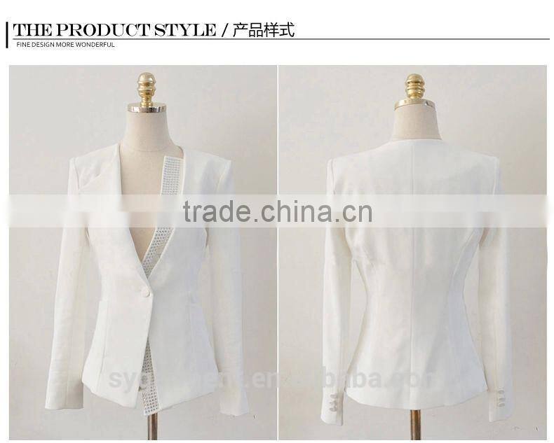 2015 Spring Hot sale Ladies workplace Slim business suits Classic Simple fashion blazer Women Leisure Clothing