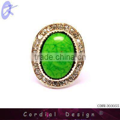 2013 newest hot sale fashion jewelry oil drip around rhinestone rings