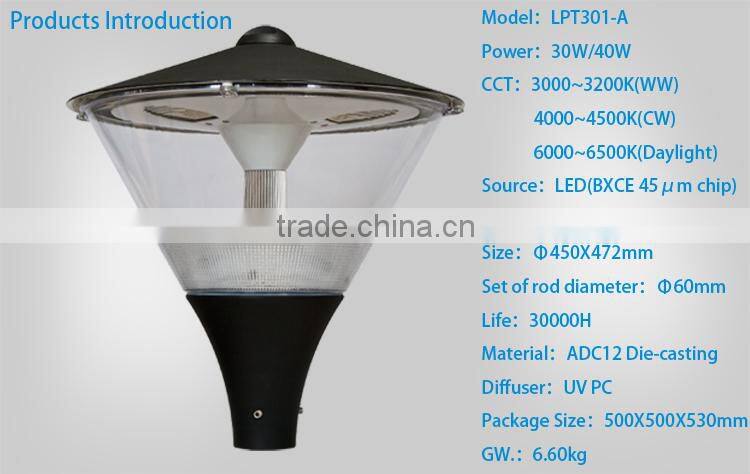 30w CE ip65 new die cast aluminum high lumens led garden outdoor landscape lighting