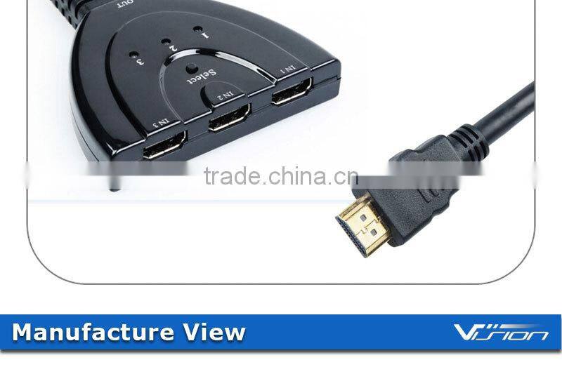 Vision 1.5FT 1080p 3D 3x1 pigtail HDMI switch