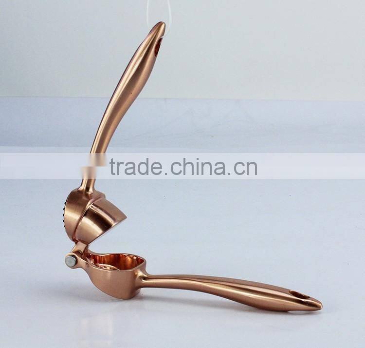 Copper coating zinc alloy kitchen tool garlic mincer garlic press