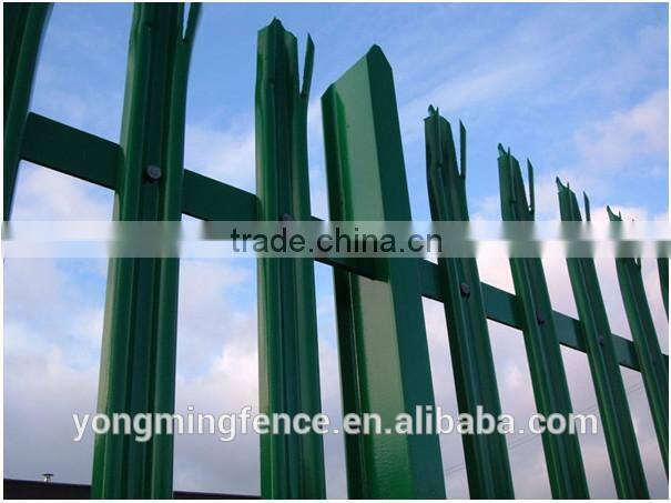 PVC coated Metal Steel tubular palisade Fencing