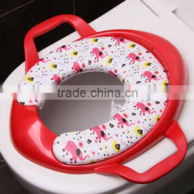Soft sponge cushion baby closestool children's potty with handle