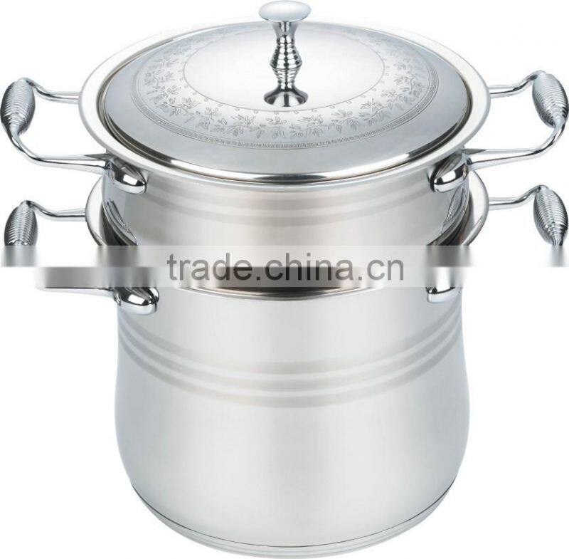 AH3594 sainless steel double boiler ( steamer set )