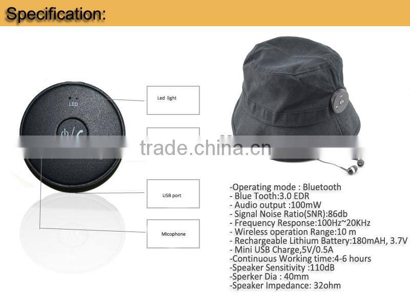 fashion adult unisex frayed bluetooth sun helmet