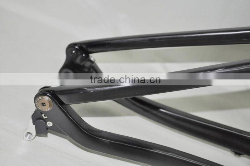 26er full suspension carbon frame, mountain bicycle frame, dengfu hot sale full suspension mtb frame FM076