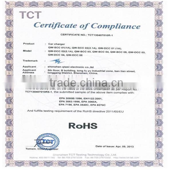 2.1A Portable Mobile Phone 4 USB Car Charger for iPhone ipod Samsung Galaxy S3 S4